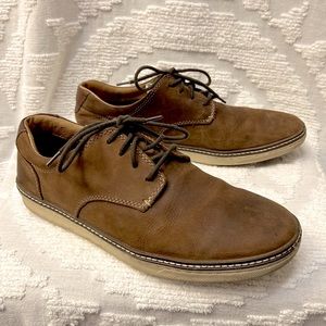 Johnston & Murphy Tan Full Grain Nubuck Leather McGuffey Plain Toe Men’s Shoes